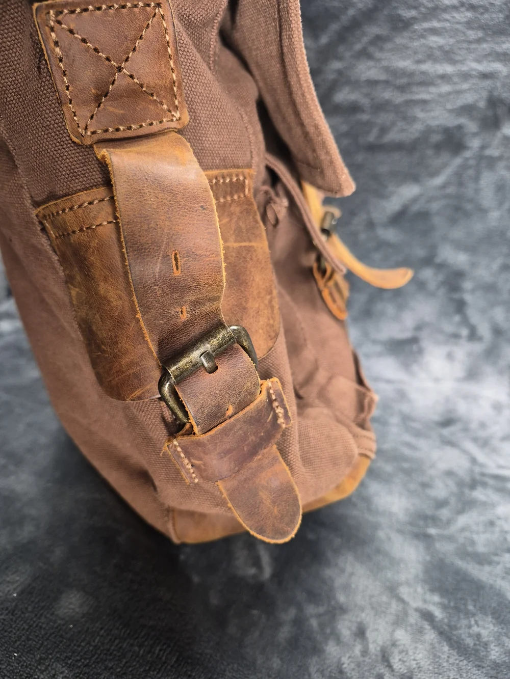Lifewit Vintage Canavas Messanger Lap Top Bag Heavy Duty Cotton Leather Acent